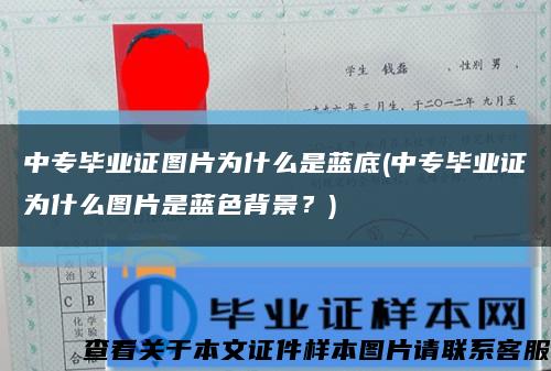 中專畢業證圖片為什么是藍底(中專畢業證為什么圖片是藍色背景？)縮略圖