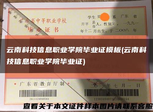 云南科技信息職業學院畢業證模板(云南科技信息職業學院畢業證)縮略圖