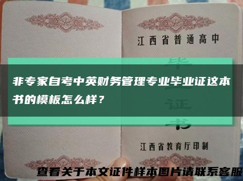 非專家自考中英財務管理專業畢業證這本書的模板怎么樣？縮略圖