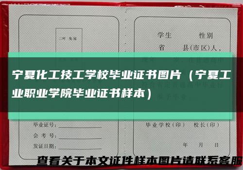 寧夏化工技工學校畢業證書圖片（寧夏工業職業學院畢業證書樣本）縮略圖