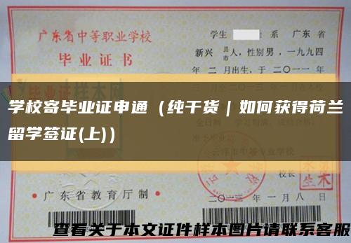 學校寄畢業證申通（純干貨｜如何獲得荷蘭留學簽證(上)）縮略圖