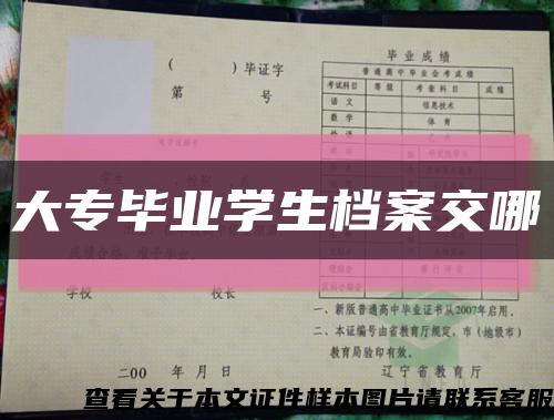 大專畢業學生檔案交哪縮略圖