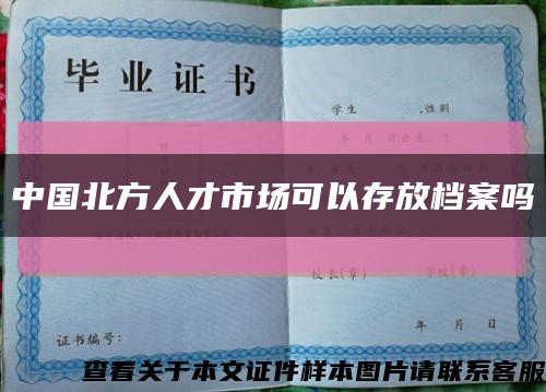 中國北方人才市場可以存放檔案嗎縮略圖