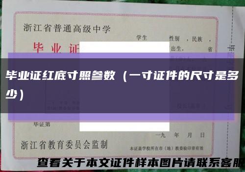 畢業證紅底寸照參數（一寸證件的尺寸是多少）縮略圖