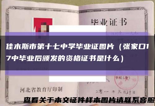 佳木斯市第十七中學畢業證圖片（張家口17中畢業后頒發的資格證書是什么）縮略圖