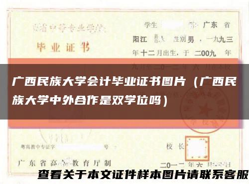 廣西民族大學會計畢業證書圖片（廣西民族大學中外合作是雙學位嗎）縮略圖