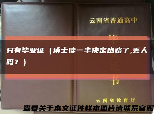只有畢業證（博士讀一半決定跑路了,丟人嗎？）縮略圖