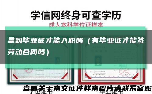 拿到畢業證才能入職嗎（有畢業證才能簽勞動合同嗎）縮略圖