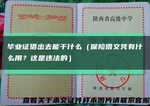 畢業證借出去能干什么（保險借文憑有什么用？這是違法的）縮略圖