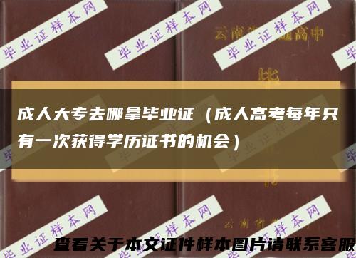 成人大專去哪拿畢業證（成人高考每年只有一次獲得學歷證書的機會）縮略圖