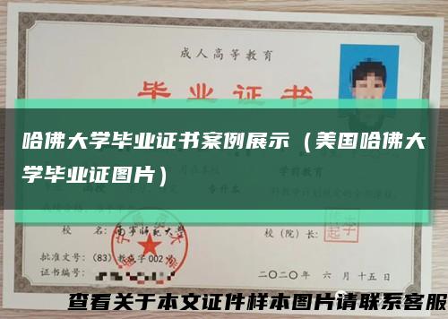 哈佛大學畢業證書案例展示（美國哈佛大學畢業證圖片）縮略圖