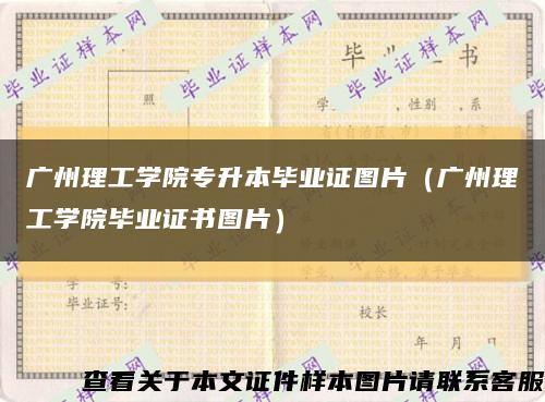 廣州理工學院專升本畢業證圖片（廣州理工學院畢業證書圖片）縮略圖