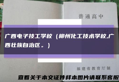 廣西電子技工學校（柳州化工技術學校,廣西壯族自治區。）縮略圖