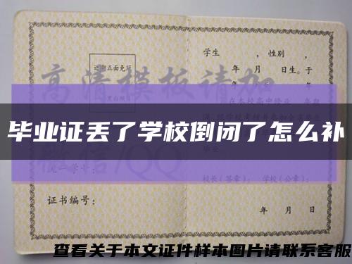 畢業證丟了學校倒閉了怎么補縮略圖