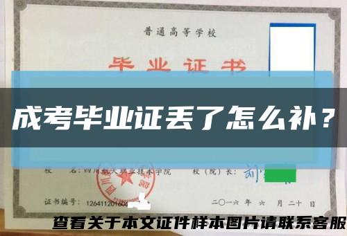 成考畢業證丟了怎么補？縮略圖
