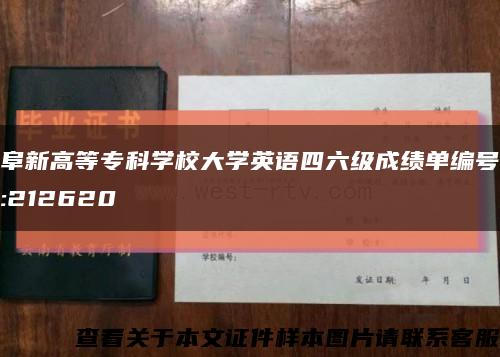 阜新高等?？茖W校大學英語四六級成績單編號:212620縮略圖