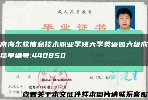 南海東軟信息技術職業學院大學英語四六級成績單編號:440850縮略圖