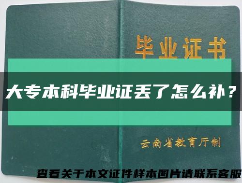 大專本科畢業證丟了怎么補？縮略圖