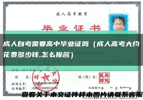 成人自考需要高中畢業證嗎（成人高考大約花費多少錢,怎么報名）縮略圖