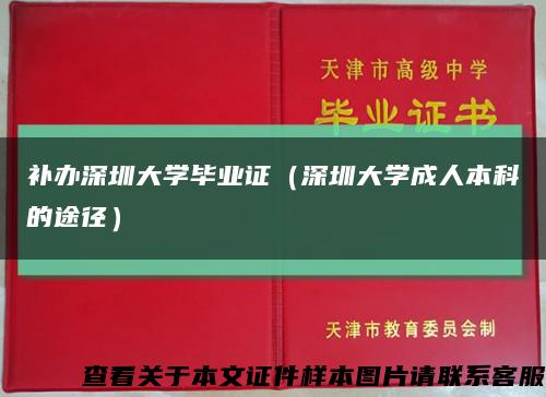 補辦深圳大學畢業證（深圳大學成人本科的途徑）縮略圖