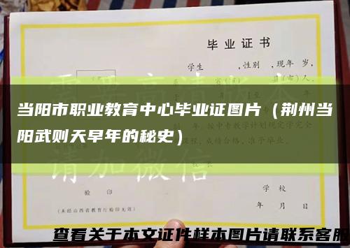 當陽市職業教育中心畢業證圖片（荊州當陽武則天早年的秘史）縮略圖