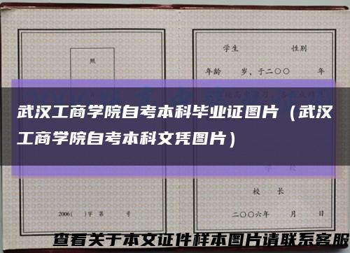 武漢工商學院自考本科畢業證圖片（武漢工商學院自考本科文憑圖片）縮略圖