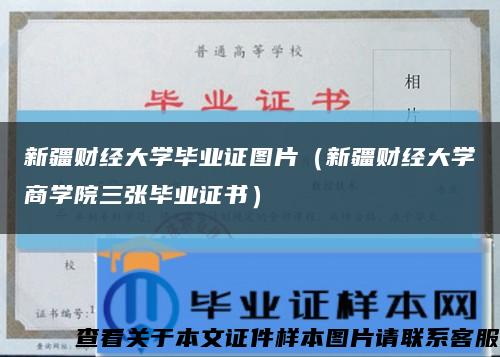 新疆財經大學畢業證圖片（新疆財經大學商學院三張畢業證書）縮略圖
