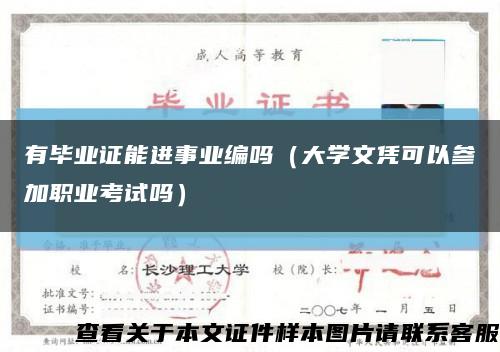 有畢業證能進事業編嗎（大學文憑可以參加職業考試嗎）縮略圖