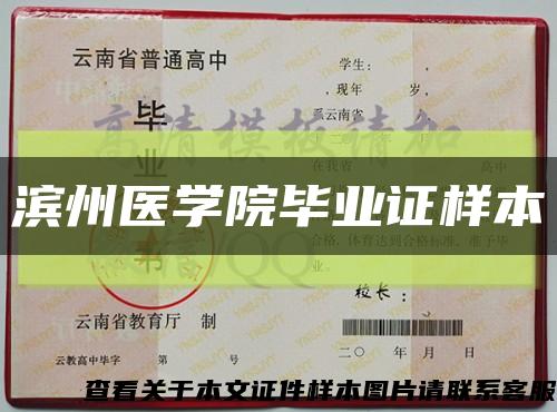 濱州醫學院畢業證樣本縮略圖