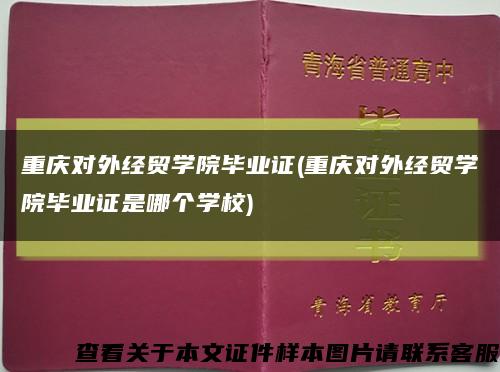 重慶對外經貿學院畢業證(重慶對外經貿學院畢業證是哪個學校)縮略圖