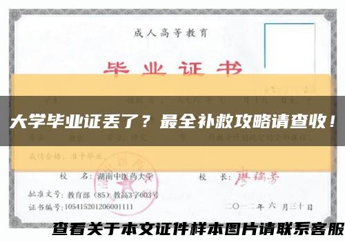 大學畢業證丟了？最全補救攻略請查收！縮略圖