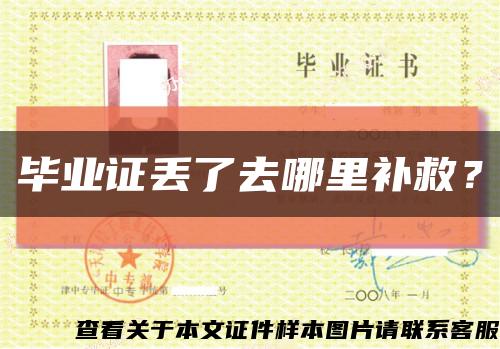 畢業證丟了去哪里補救？縮略圖