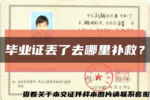 畢業證丟了去哪里補救？縮略圖
