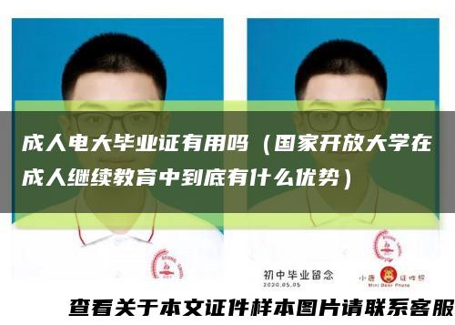 成人電大畢業證有用嗎（國家開放大學在成人繼續教育中到底有什么優勢）縮略圖