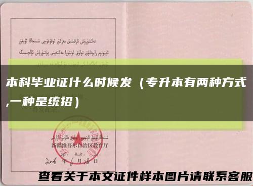 本科畢業證什么時候發（專升本有兩種方式,一種是統招）縮略圖