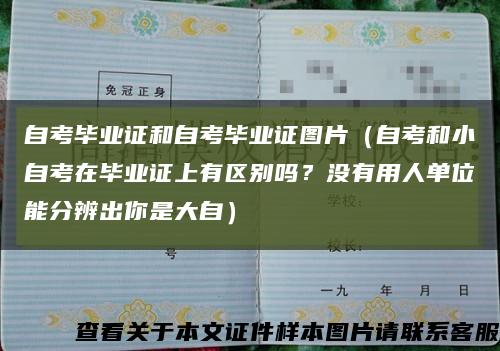 自考畢業證和自考畢業證圖片（自考和小自考在畢業證上有區別嗎？沒有用人單位能分辨出你是大自）縮略圖