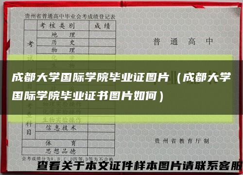 成都大學國際學院畢業證圖片（成都大學國際學院畢業證書圖片如何）縮略圖