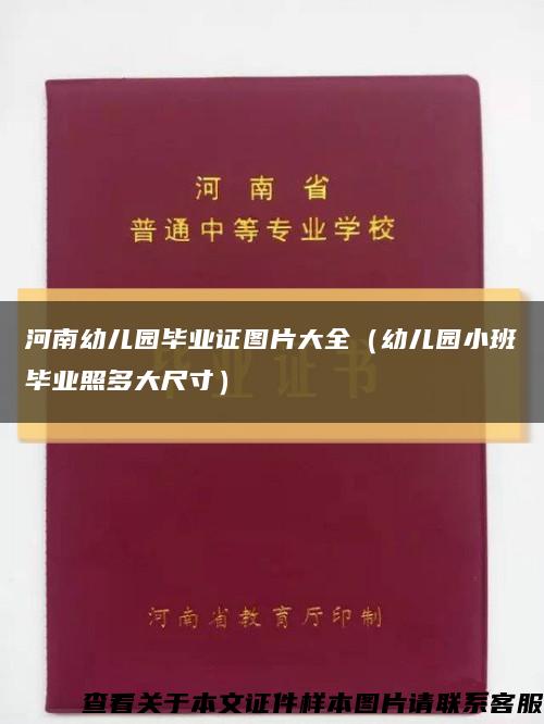 河南幼兒園畢業證圖片大全（幼兒園小班畢業照多大尺寸）縮略圖