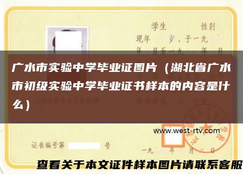 廣水市實驗中學畢業證圖片（湖北省廣水市初級實驗中學畢業證書樣本的內容是什么）縮略圖