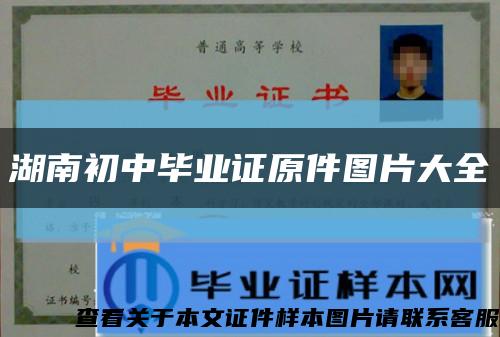 湖南初中畢業證原件圖片大全縮略圖