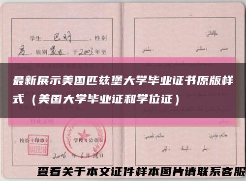 最新展示美國匹茲堡大學畢業證書原版樣式（美國大學畢業證和學位證）縮略圖