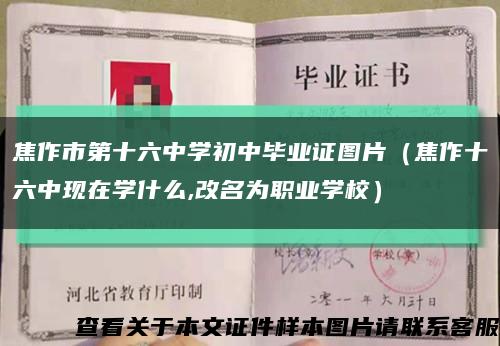 焦作市第十六中學初中畢業證圖片（焦作十六中現在學什么,改名為職業學校）縮略圖