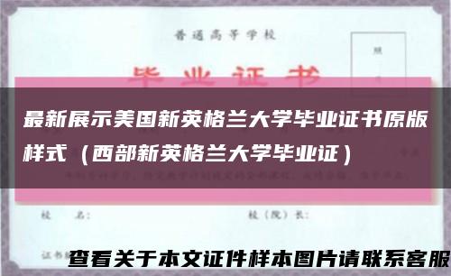 最新展示美國新英格蘭大學畢業證書原版樣式（西部新英格蘭大學畢業證）縮略圖