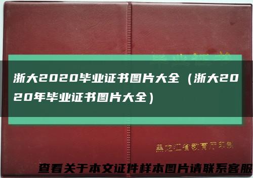 浙大2020畢業證書圖片大全（浙大2020年畢業證書圖片大全）縮略圖