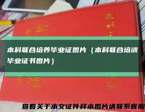 本科聯合培養畢業證圖片（本科聯合培訓畢業證書圖片）縮略圖