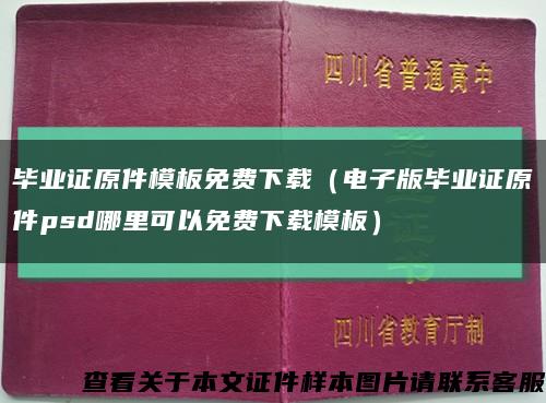 畢業證原件模板免費下載（電子版畢業證原件psd哪里可以免費下載模板）縮略圖