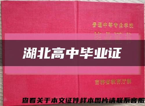 湖北高中畢業證縮略圖