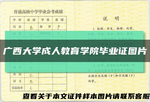 廣西大學成人教育學院畢業證圖片縮略圖