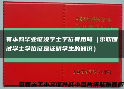有本科畢業證沒學士學位有用嗎（求職面試學士學位證是證明學生的知識）縮略圖