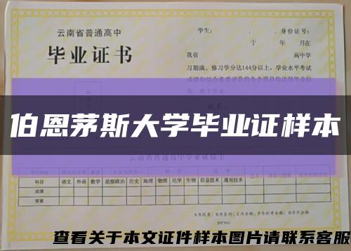 伯恩茅斯大學畢業證樣本縮略圖